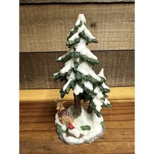 Owell Christmas Village Trees With Deer And Cardinal